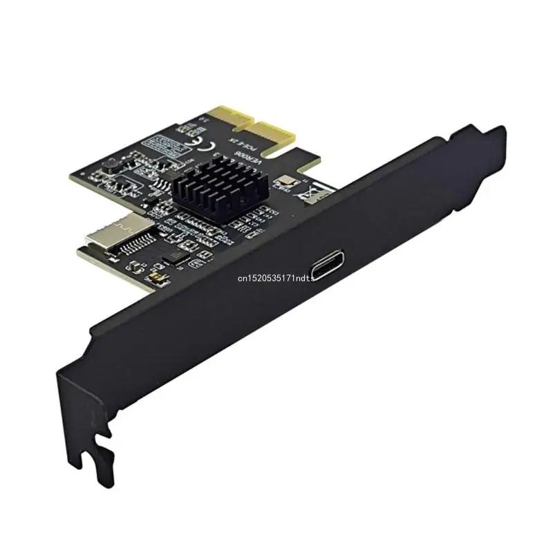 PCIE 2X-USB 3.2 Ȯ ī 10Gpbs USB PCIE ī   -E   г Ʈ  Dropship